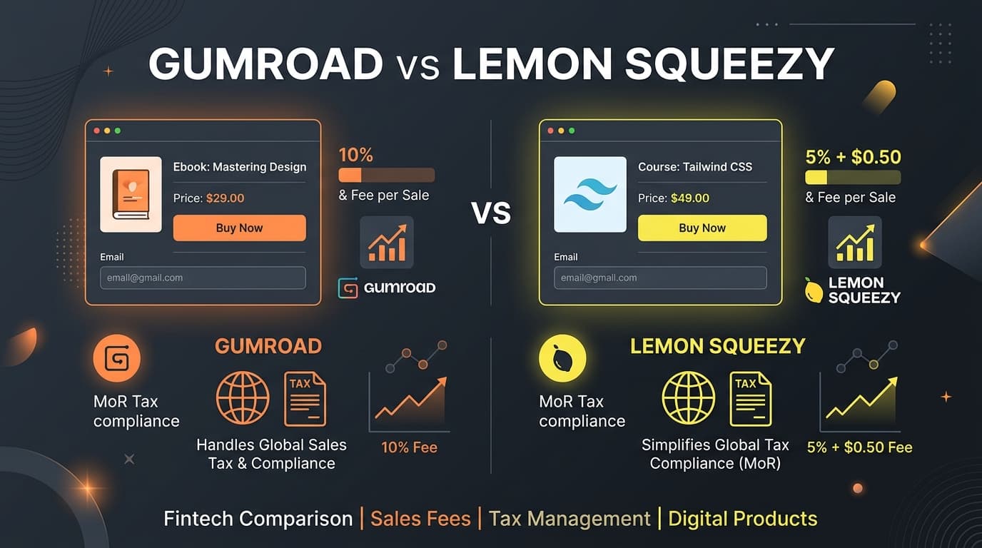 Gumroad vs Lemon Squeezy 2026 Creator Fees and Merchant of Record Comparison